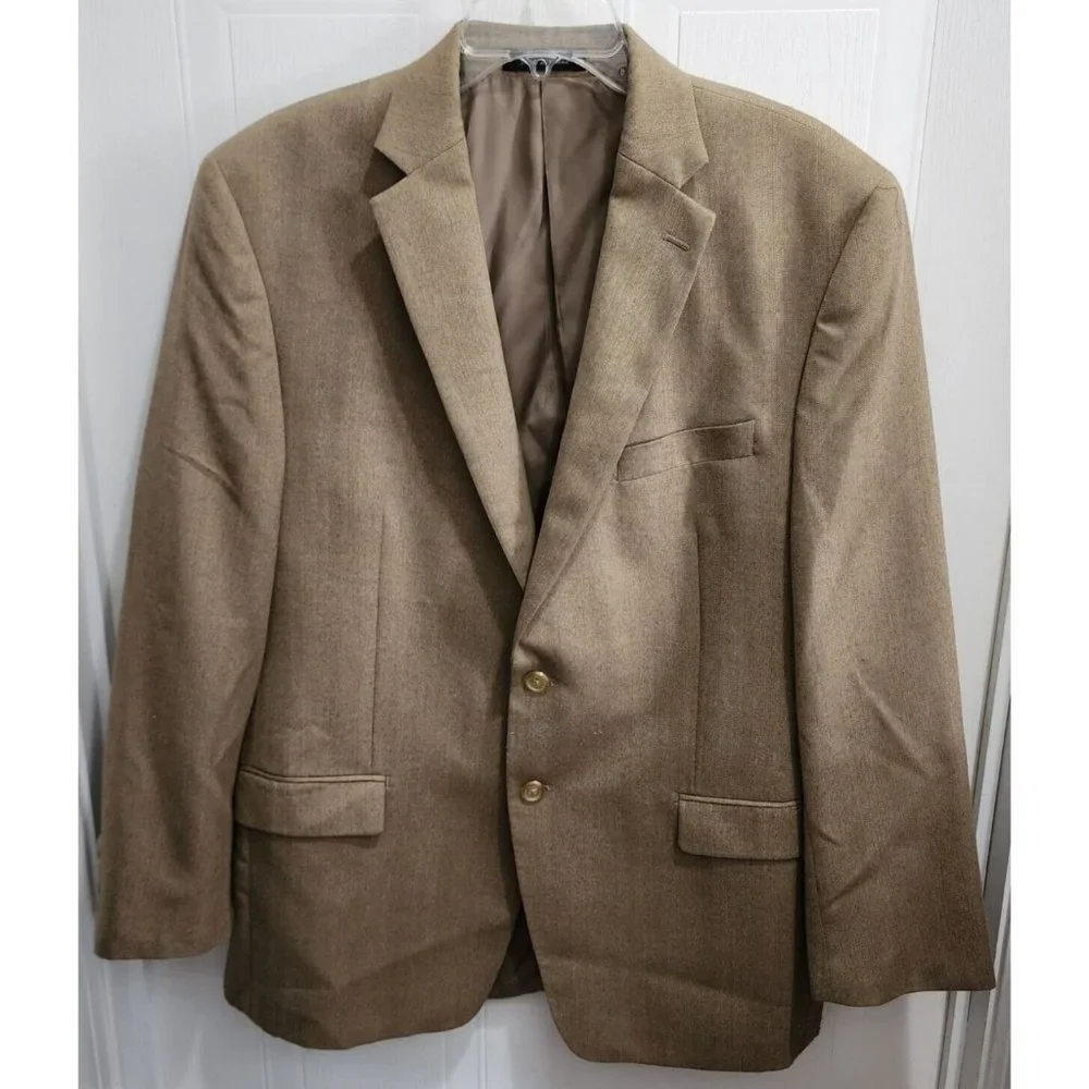 X2 Lauren Ralph Lauren LRL Blazer Sport Coat Suit‎ Jackets Beige/Gray Size 46/48